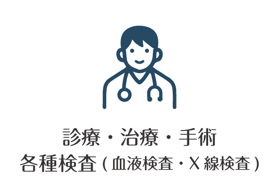 診療・治療・手術・各種検査　血液検査　ｘ線検査